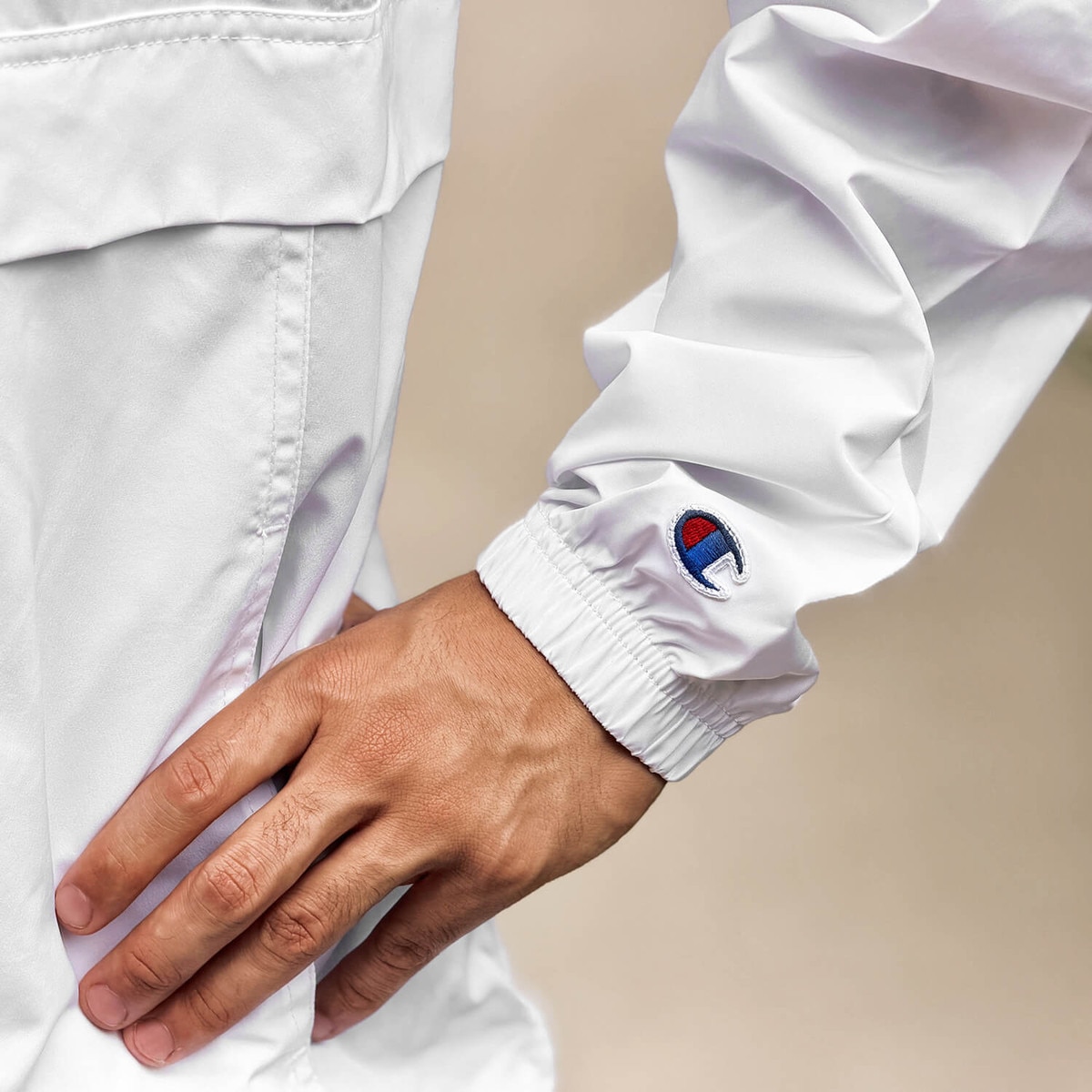 Champion White Packable Jacket
